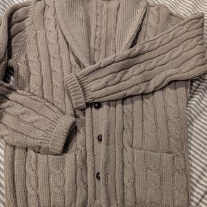 Brooks Brothers 100% Wool Cable Knit Cardigan